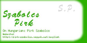 szabolcs pirk business card